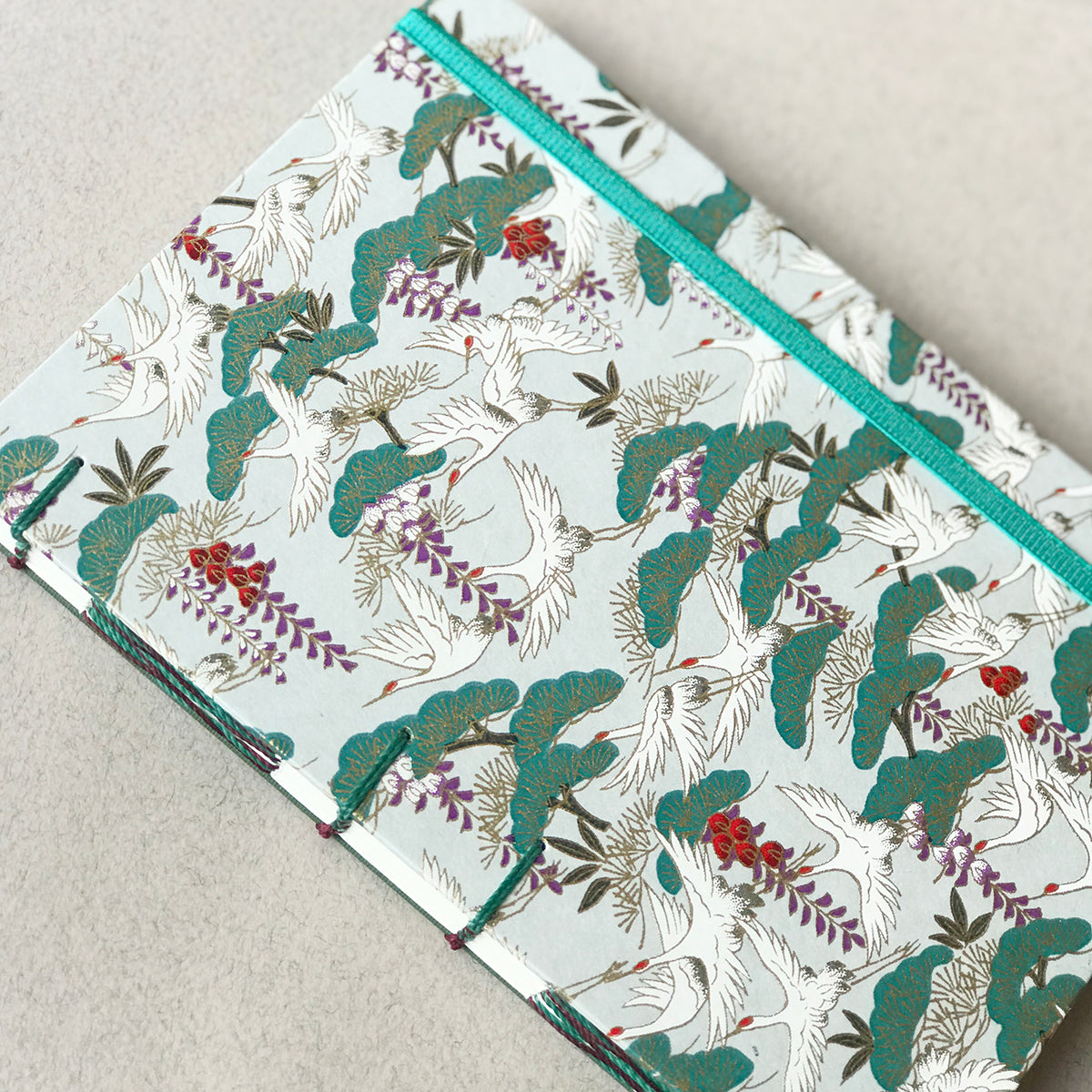 Carnet motif grues et forêt