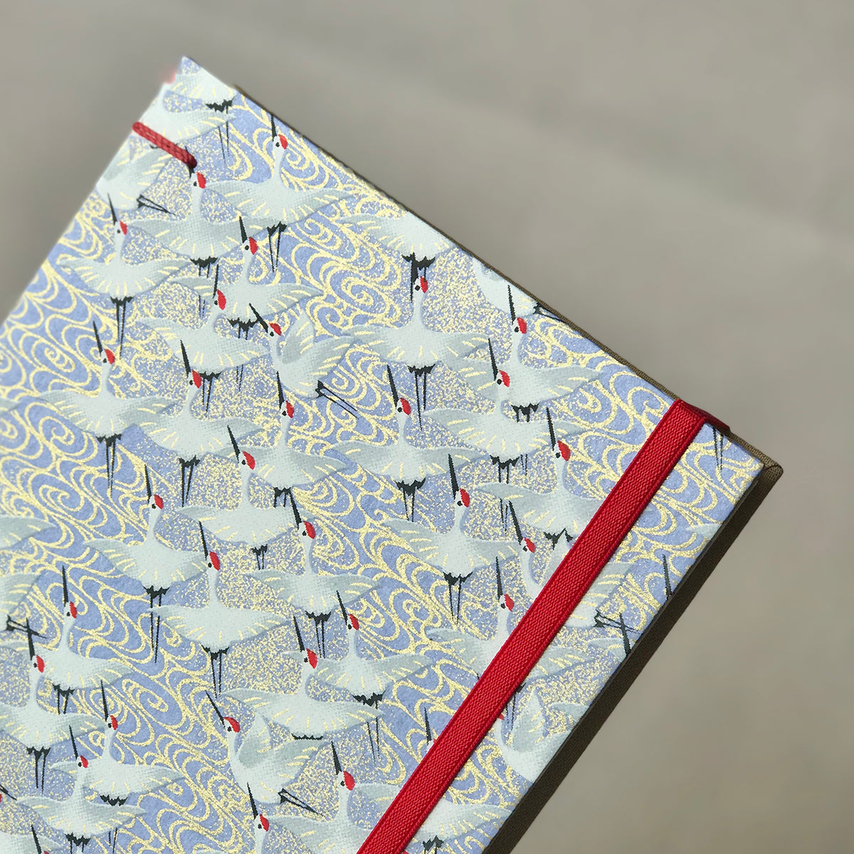 Carnet motif envolée de grues