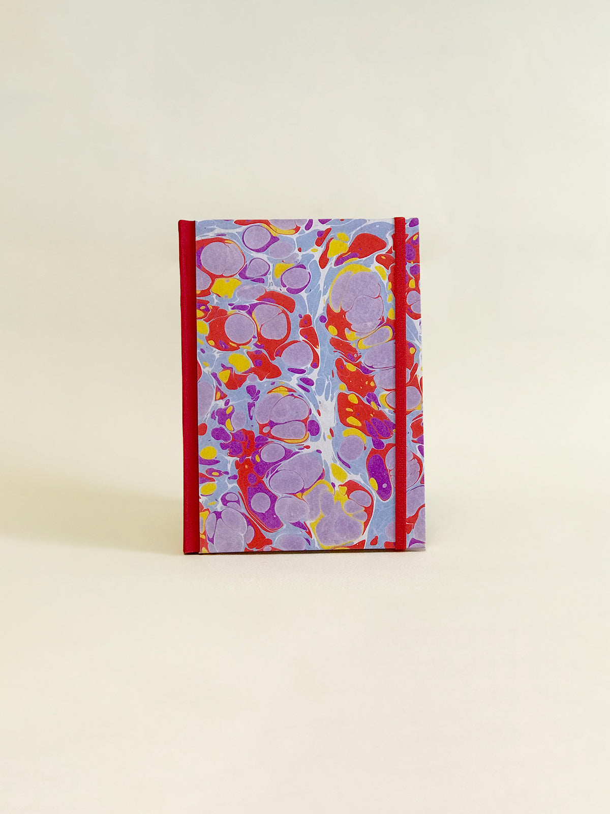 Carnet de notes marbré grand - rouge et violet