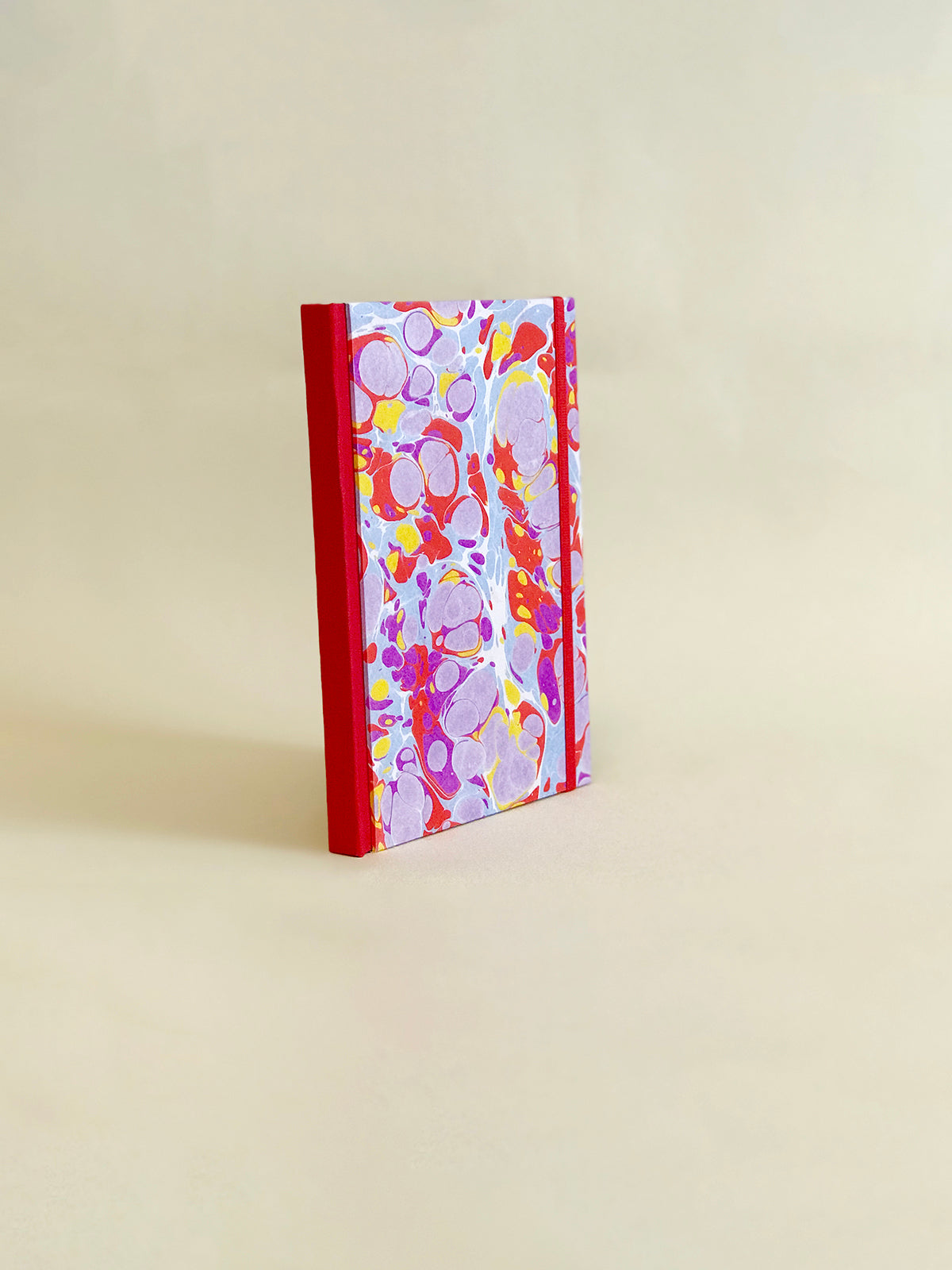 Carnet de notes marbré grand - rouge et violet