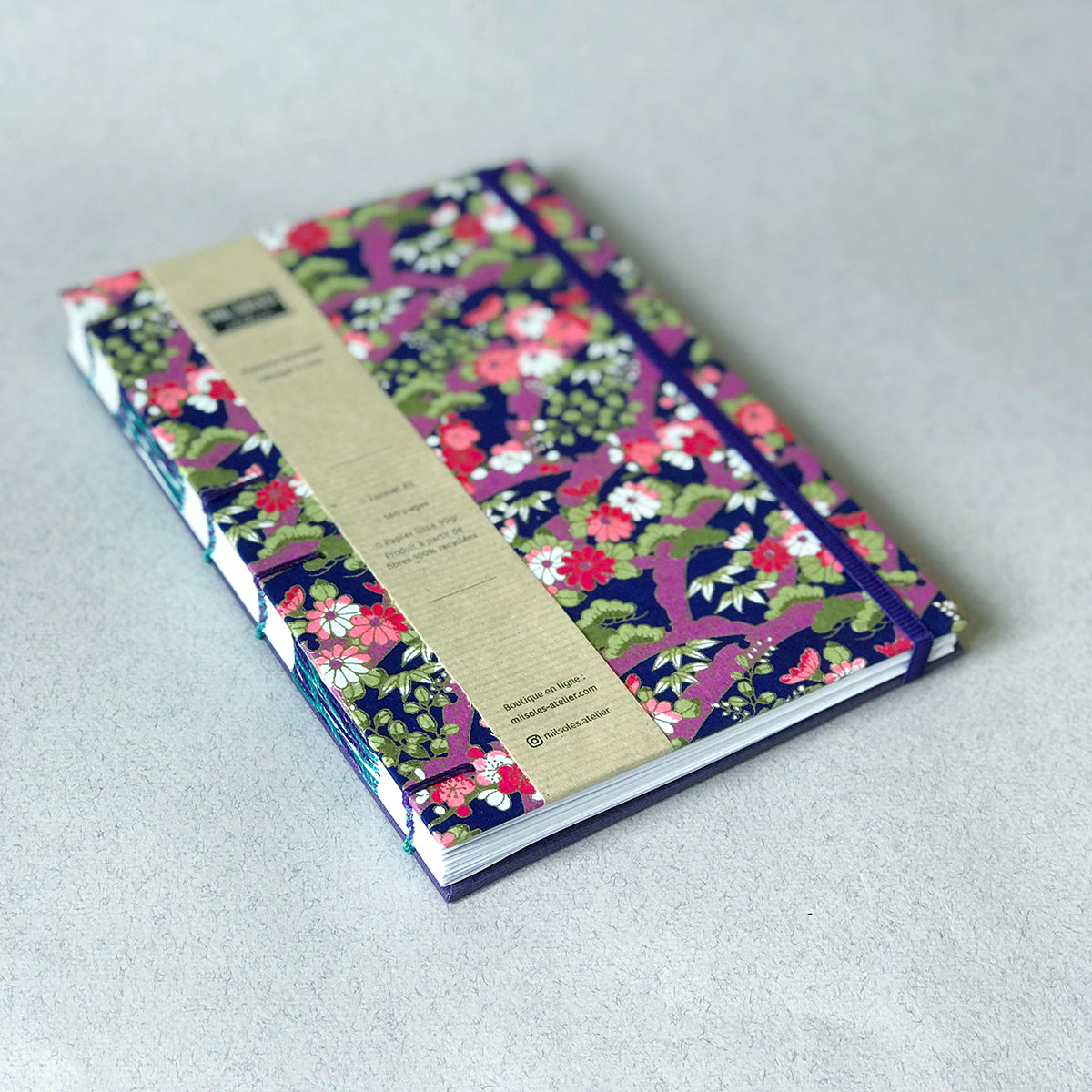 Carnet en papier japonais violette