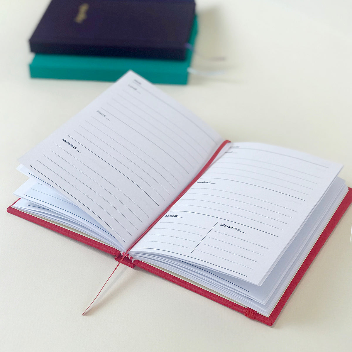 Agenda A6 perpétuel - papier japonais - reliure métallique