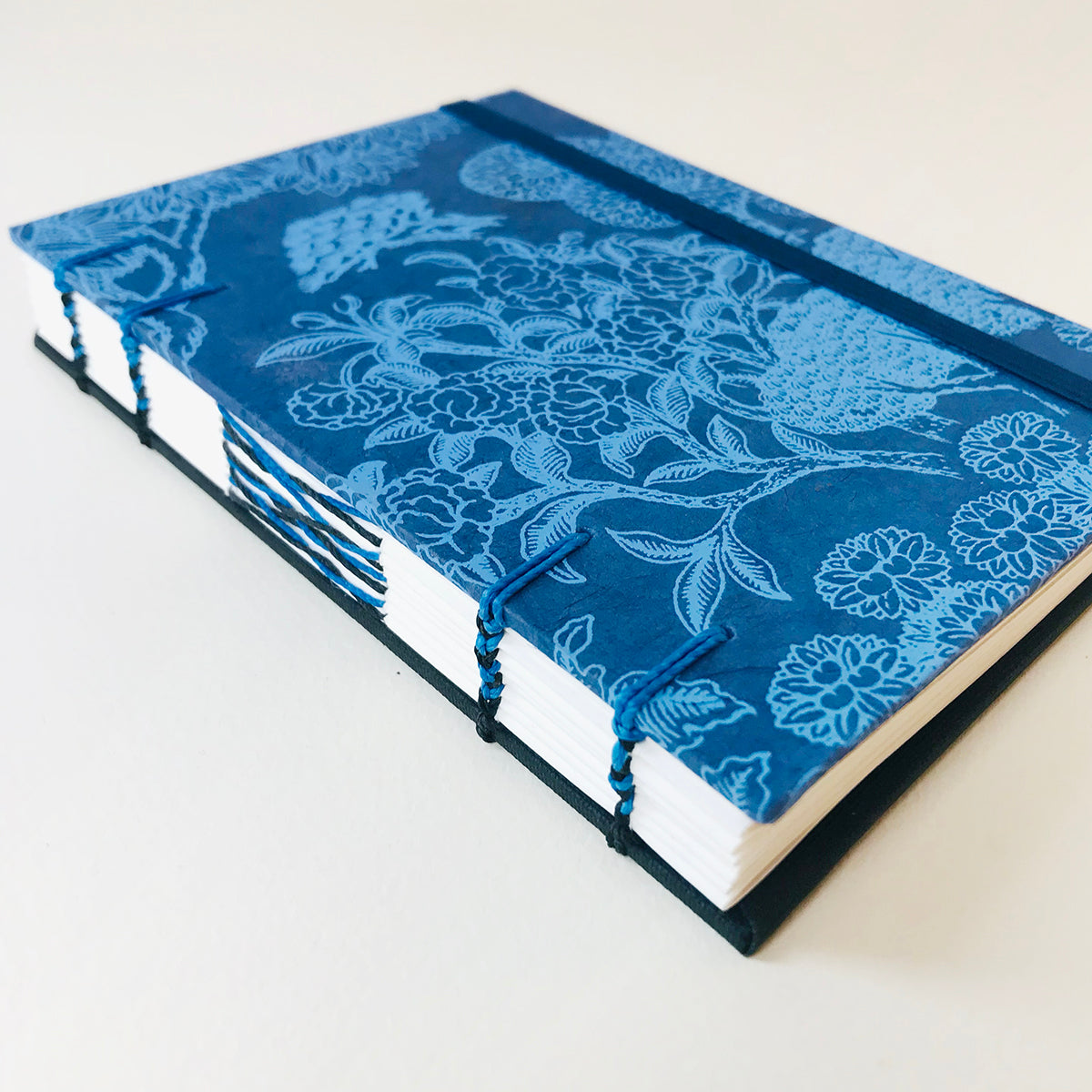 Carnet en papier népalais - Nature bleu
