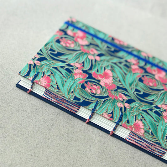 Carnet motif fleurs art nouveau