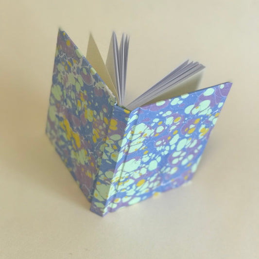 Carnet de notes marbré - Lilas et vert clair