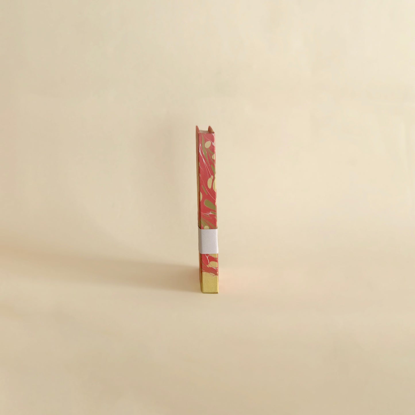 Carnet de notes marbré - rose et jaune pâle