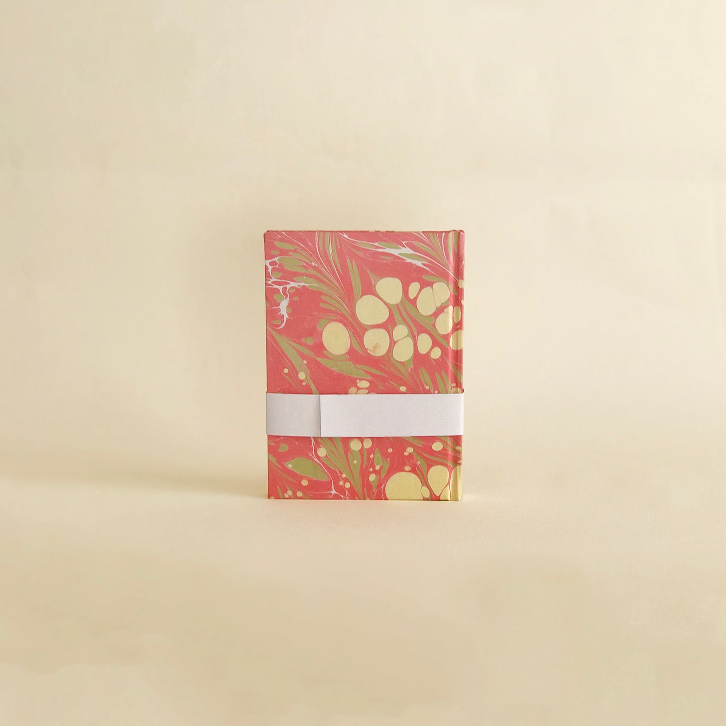 Carnet de notes marbré - rose et jaune pâle