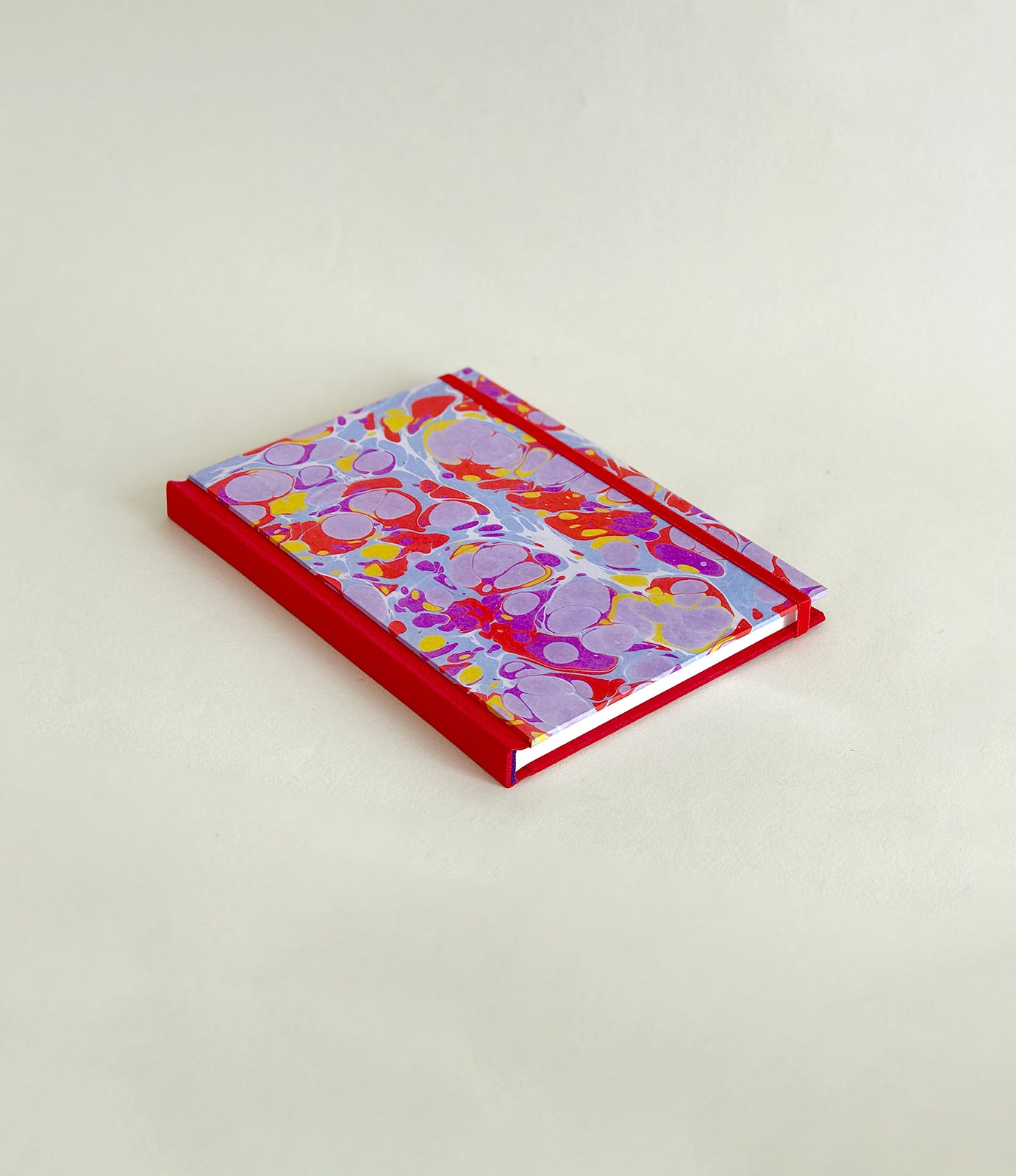 Carnet de notes marbré grand - rouge et violet