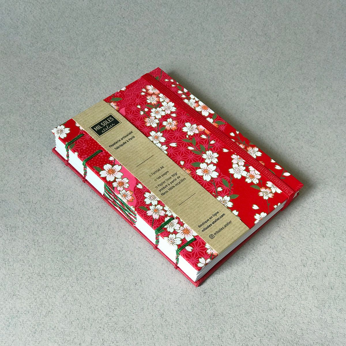 Carnet de notes, fleurs Sakura rouge