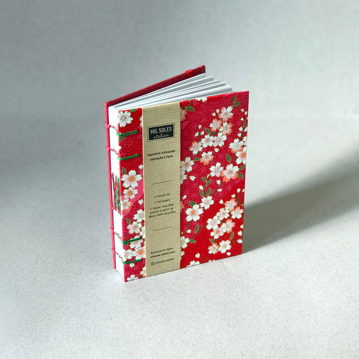 Carnet de notes, fleurs Sakura rouge
