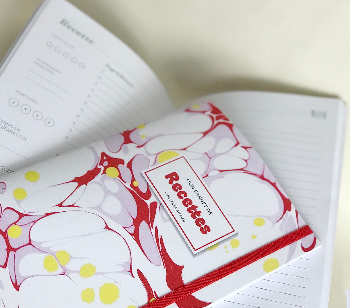 Carnets de Recettes à motifs marbrés